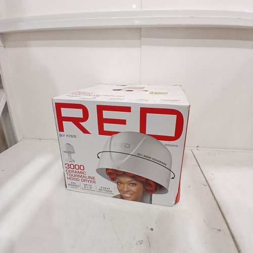 RED BY KISS CERAMIC TOURMALINE PROFESSIONAL HOOD DRYER - 4 HEAT SETTINGS - 1875W - WHITE (MODEL: B0D04Y9) image 5
