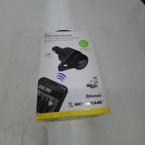 SCOSCHE WIRELESS BLUETOOTH HANDS FREE CAR KIT FM TRANSMITTER WITH AUX AND 12W USB PORTS - BLACK (MODEL: BTFM5-SP) image 4