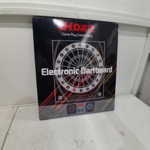 UHOZO ELECTRONIC DARTBOARD WITH 12 SOFT TIP DARTS - 1-8 PLAYERS; 34 GAMES; OVER 350 OPTIONS - BLUE/PINK image 6