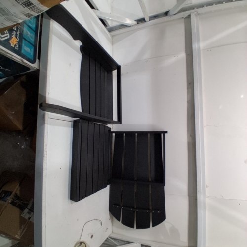 FOLDING PATIO ADIRONDACK MUSKOKA CHAIR - BLACK image 2