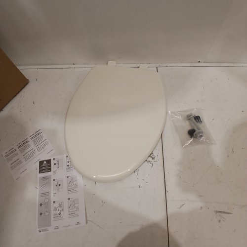 BEMIS SLOW-CLOSE ELONGATED TOILET SEAT - 19" X 14.3" - BISCUIT/LINEN (MODEL: 7300SLEC 346) image 2