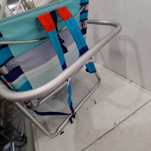 RIO BEACH BACKPACK BEACH CHAIR - 20" X 33" - ORANGE / BLUE (MODEL: 1952275) image 3