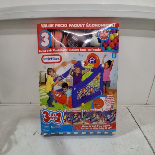LITTLE TIKES 3-IN-1 TRIPLE PLAY SPORTS CENTER - SOCCER, BASKETBALL AND FOOTBALL (MODEL: 9448) image 5