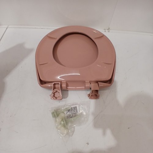 BEMIS ROUND PLASTIC TOILET SEAT - WILD ROSE (MODEL: 200SLOWT 243) image 3