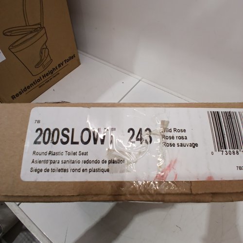 BEMIS ROUND PLASTIC TOILET SEAT - WILD ROSE (MODEL: 200SLOWT 243) image 4