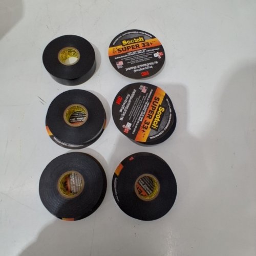 6PK 3M SCOTCH SUPER 33+ VINYL ELECTRICAL TAPE - 3/4" - BLACK image 3