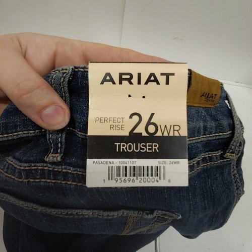 WOMEN'S ARIAT TROUSER PERFECT RISE WIDE LEG JEANS - 26WR - PASADENA/DARK DENIM (STYLE: 10041107) image 2