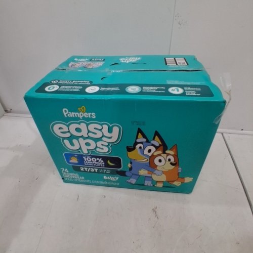 74PK PAMPERS EASY UPS DISPOSABLE TRAINING UNDERWEAR - 2T/3T - BLUEY image 2