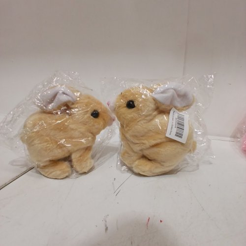 2 BUNNY PALS MY REALISTIC INTERACTIVE SMALL RABBIT PLUSH FOR KIDS - 6" - BEIGE image 2