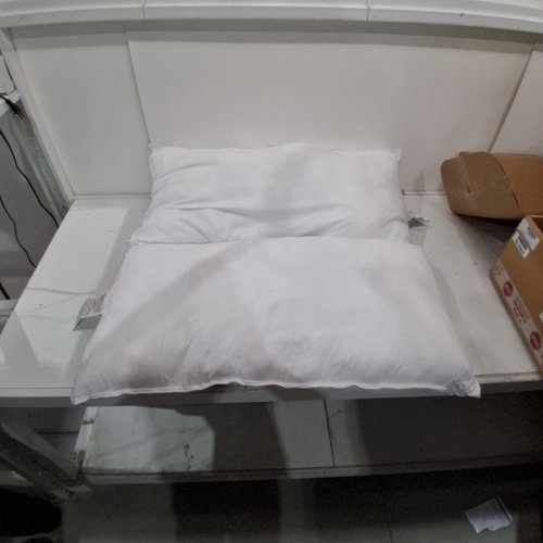 2PK AMAZON BASICS SOFT DENSITY DOWN ALTERNATIVE BED PILLOWS FOR STOMACH AND BACK SLEEPERS - 20" X 36" - WHITE image 2