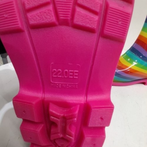 TODDLER RAINBOW RAIN BOOTS - 22.0 EE/SIZE6/6.5 EXTRA WIDE - RAINBOW image 3