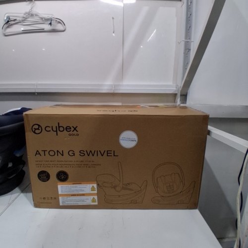 CYBEX GOLD ATON G SWIVEL 180° CAR SEAT WITH SENSORSAFE & BASE - OCEAN BLUE image 6