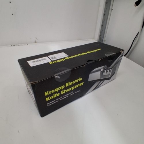 KRCQAP ELECTRIC 3-STAGE DIAMOND ABRASIVE KNIFE SHARPENER - 15° GUIDE ANGLE - STAINLESS STEEL image 6