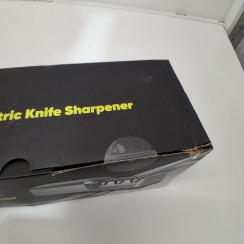 KRCQAP ELECTRIC 3-STAGE DIAMOND ABRASIVE KNIFE SHARPENER - 15° GUIDE ANGLE - STAINLESS STEEL image 8