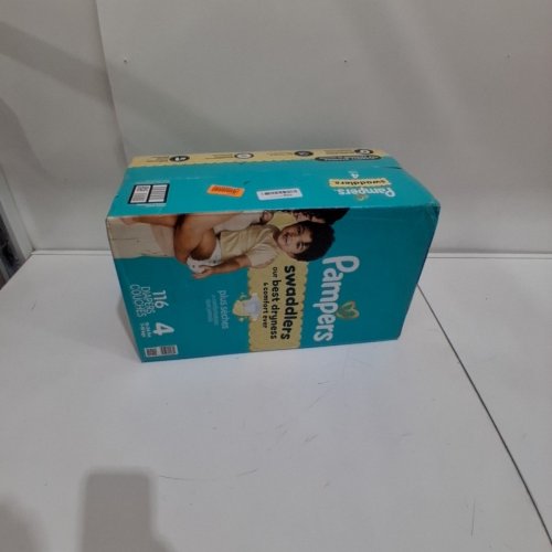 116PK PAMPERS SWADDLERS DIAPERS - SIZE 4 image 2