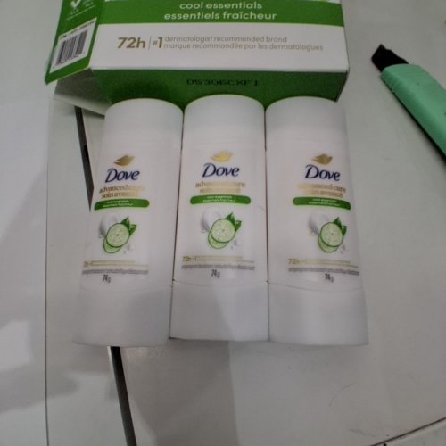 3PK DOVE 72H PROTECTION ADVANCED CARE DEODORANT - COOL ESSENTIALS - 74G/EACH image 2