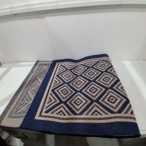GERTMENIAN TOSCANA OUTDOOR RUNNER - 31" X 60" - BLUE/ BEIGE (STYLE: 2392281) image 2