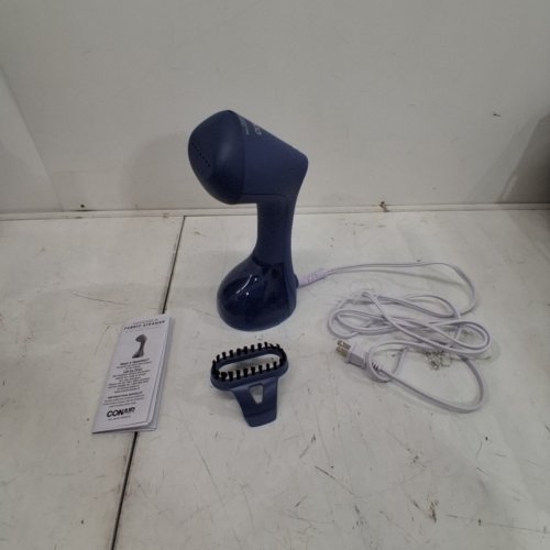 CONAIR EXTREME STEAM POWERFUL FABRIC STEAMER WITH BRISTLE BRUSH ATTACHMENT - 1200W - 2 HEAT SETTING FOR ALL FABRICS - NAVY BLUE - (MODEL: GS13C) image 3