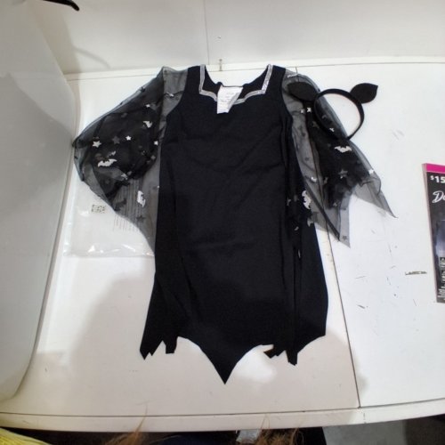 2PC GIRLS GOODMARK DARK BAT GIRL COSTUME - MEDIUM (7-8) - BLACK image 3