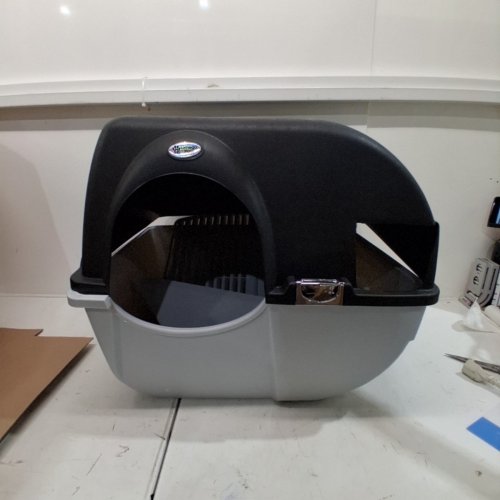 OMEGA PAW SELF-CLEANING LITTER BOX - BLACK / GREY image 3