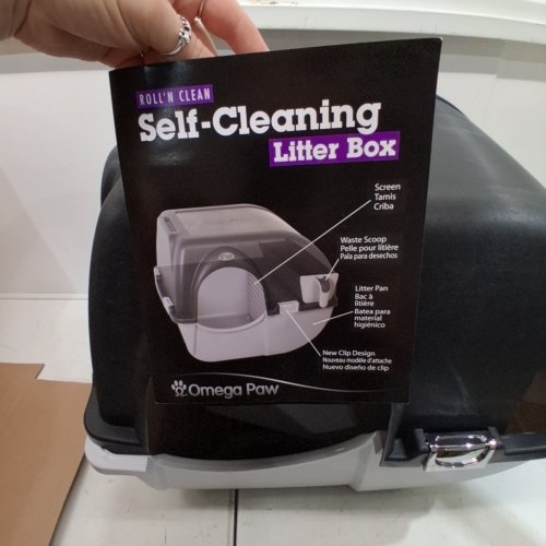 OMEGA PAW SELF-CLEANING LITTER BOX - BLACK / GREY image 4