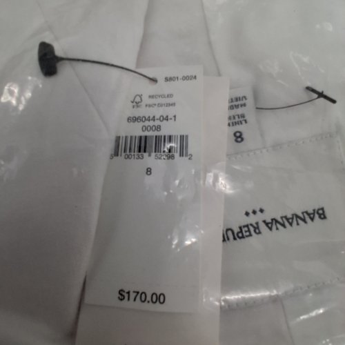 WOMEN'S BANANA REPUBLIC LINEN BLEND BOYFRIEND BLAZER - SIZE 8 - WHITE (STYLE: 696044) image 3