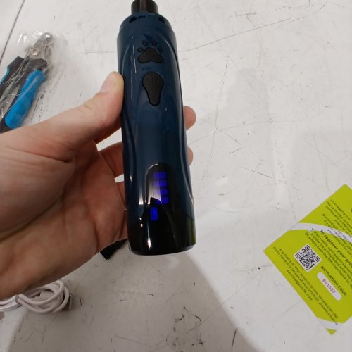 2PC YABIFE RECHARGEABLE ELECTRIC PET NAIL GRINDER AND CLIPPER KIT - BLACK/BLUE image 2