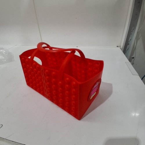 GISEO POP-IT FIDGET CARRY CADDY/TOTE BAG FOR TONIES - 9" - RED image 3