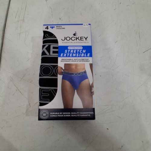 4PK MEN'S JOCKEY MICROFIBER STRATCH BRIEF - EXTRA LARGE- BLACK image 2