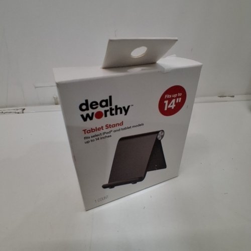 DEAL WORTH TABLET STAND - FITS TABLETS UP TO 14" - BLACK image 2