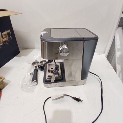 DELONGHI LINEA CLASSIC ESPRESSO MACHINE WITH MILK FROTHER - SILVER (MODEL: ‎EM450M) image 6
