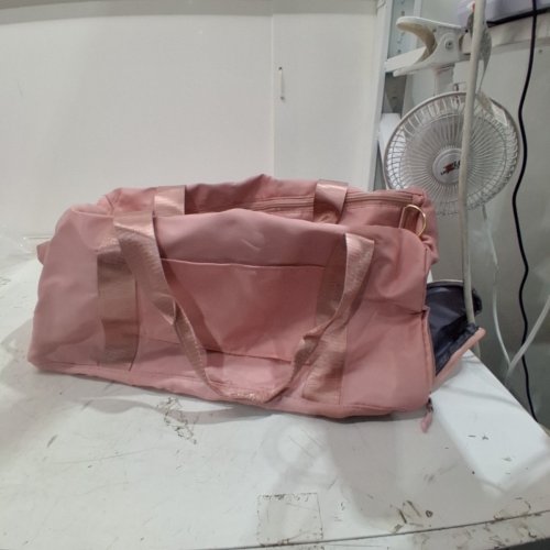 WOMEN'S SPORTS BAG WITH SHOE COMPARTMENT- 19.3" X 9.8" - PIINK image 2