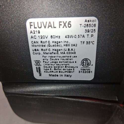 FLUVAL A219 CANISTER FILTER FOR AQUARIUMS - FX6 - 400 GALLON image 6
