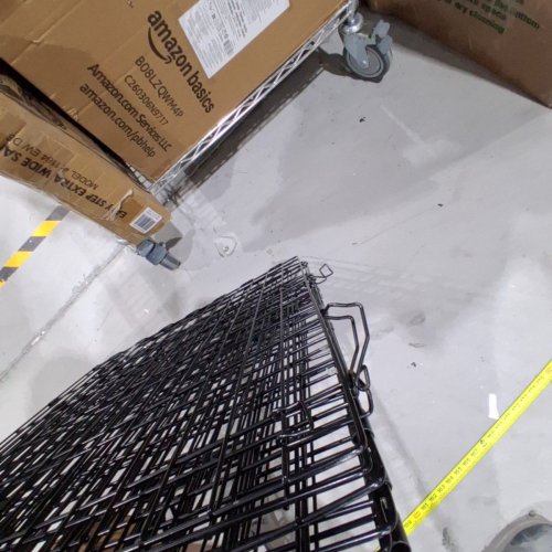 AMAZON BASICS FOLDABLE METAL 8-PANEL PET EXERCISE FENCE PLAYPEN WITH DOOR, 24" X 24" PER PANEL - BLACK image 5