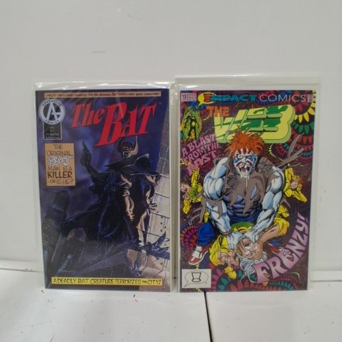 4 ASSTD MARVEL, ADVENTURE, AND IMPACT COMIC BOOKS - X-FORCE #10, WONDER MAN #9, THE BAT #1, THE WEB #13 - VARIOUS AUTHORS image 3