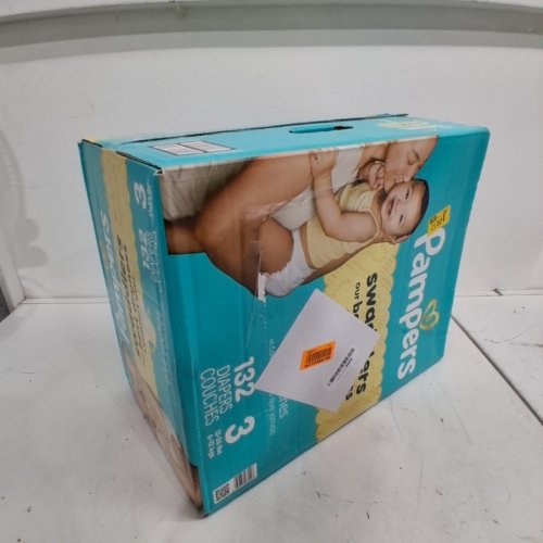 132PK PAMPERS SWADDLERS LEAK PROOF SKIN PROTECTION BABY DIAPERS - SIZE 3 image 2