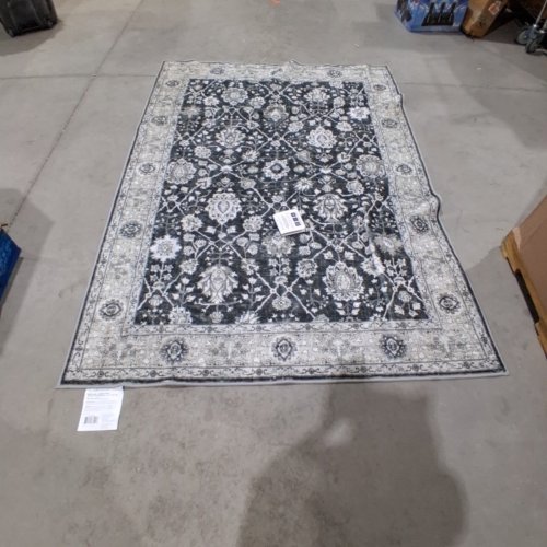 WASH LUXE FLORAL AREA RUG - 5FT X 7FT -GREEN/GREY (MODEL: 2046294) image 2