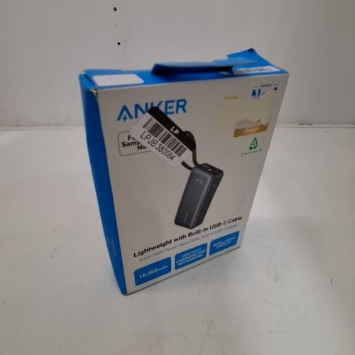 ANKER NANO PORTABLE POWER BANK WITH BUILT-IN USB-C CABLE - 10000MAH, PD 30W MAX OUTPUT WITH 1 USB-C, 1 USB-A - BLACK (MODEL: A1259) image 2