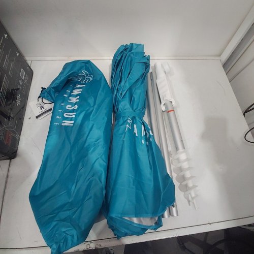 AMMSUN HEAVY DUTY HIGH WIND BEACH UMBRELLA WITH TILT - 6.5FT - SKY BLUE image 2