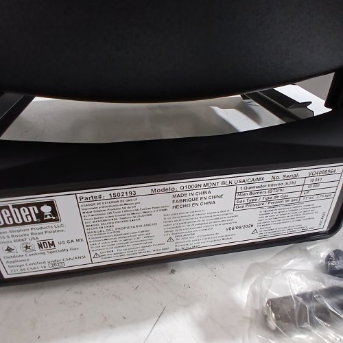 WEBER COMPACT Q SERIES OUTDOOR GAS GRILL - 27" - BLACK - (MODEL:Q1000N) image 2