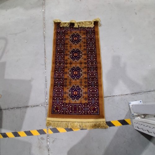 HANDWOVEN AFGHAN TURKMEN BUKHARA PERSIAN RUNNER RUG - 22" X 47" - RED/BROWN image 3