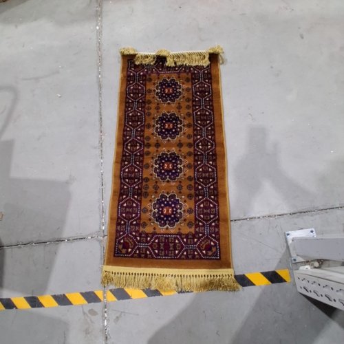 HANDWOVEN AFGHAN TURKMEN BUKHARA PERSIAN RUNNER RUG - 22" X 47" - RED/BROWN image 4