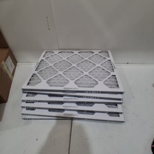 6PK AMAZON BASICS PLEATED AIR FILTERS - 16" X 20" X 1" - WHITE image 2