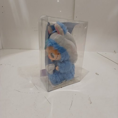 POP MART "THE MONSTER" COLLECTION COLLECTIBLE KEYCHAIN PLUSH "LABUBU" STYLE CREATURE - 7.5" - BLUE image 5