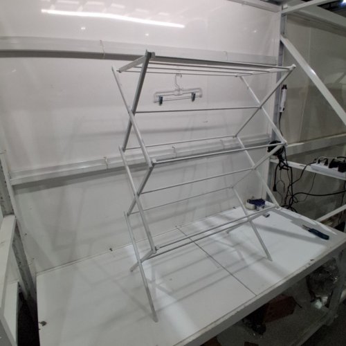 AMAZON BASICS FOLDABLE PORTABLE LAUNDRY DRYING RACK FOR INDOOR AIR DRYING - 41.9" X 14.8" - WHITE image 3