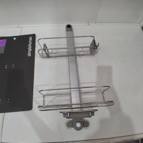 SIMPLEHUMAN ADJUSTABLE SHOWER CADDY - MEDIUM - STAINLESS STEEL AND ANODIZED ALUMINUM (MODEL: BT1098) image 2