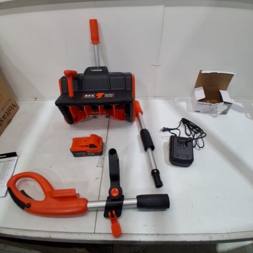 VOLTASK CORDLESS ELECTRIC SNOW SHOVEL WITH CHARGER - 13" - 24V - BLACK/ORANGE - (MODEL: CSS001-130OR-CAVK/SS-20B) image 4