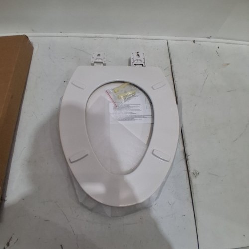 CENTOCO HEAVY DUTY MOLDED PLATIC ELONGATED CLOSED FRONT TOILET SEAT, WHITE (MODEL: DS900-001) image 2
