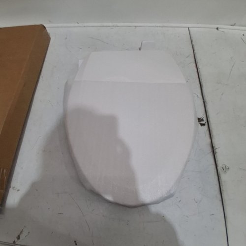 CENTOCO HEAVY DUTY MOLDED PLATIC ELONGATED CLOSED FRONT TOILET SEAT, WHITE (MODEL: DS900-001) image 4