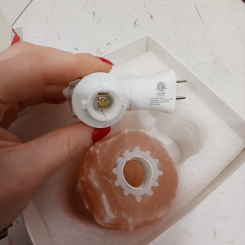 HIMALAYAN CRYSTAL SALT LAMP - WALL PLUG - WHITE image 4